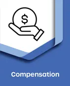 Compensation Icon, hand with a  dollar sign in circle above it