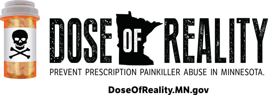 Dose of Reality MN logo, prevent prescriptions painkiller abuse in Minnesota