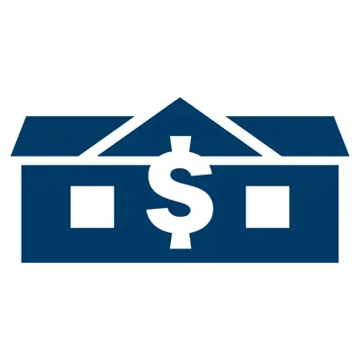 Property Value Icon, Home with a Dollar sign over it