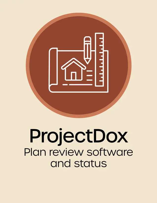 ProjectDox, blueprint and ruler icon, opens new window