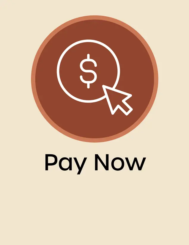 Icon Pay Now, Circle with a Dollar Sign, opens new window