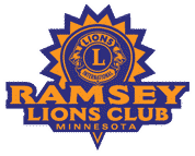 Logo Ramsey Lions Club with the International Lion Head logo Opens in new window