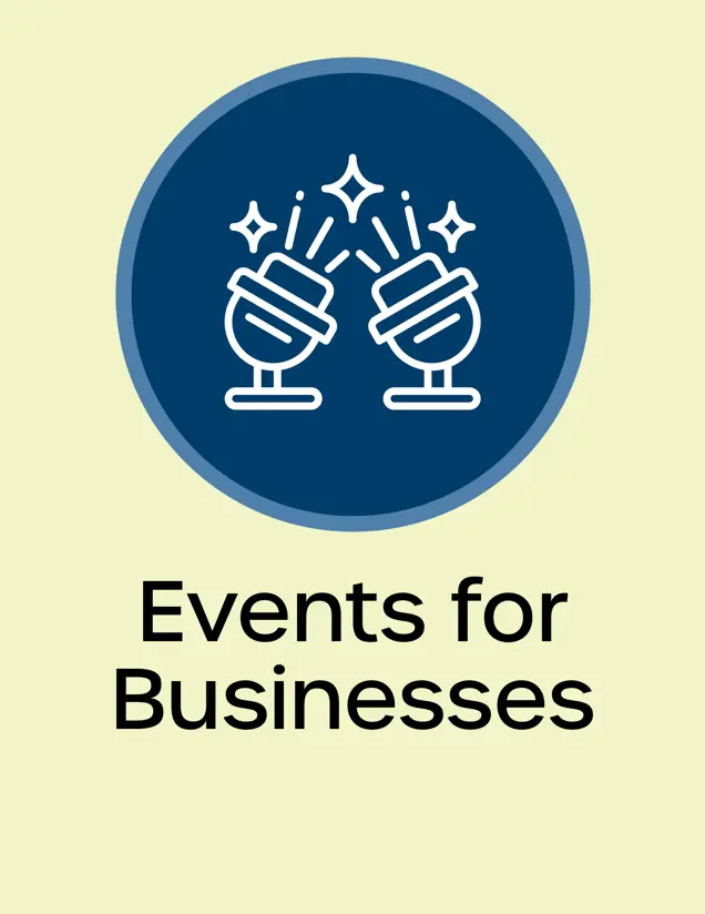 Business Event Icon two searchlights with stars Opens in new window