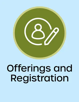 Rec Offering and Registration button, pencil, opens new window