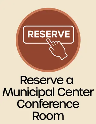Reserve a Meeting Room icon hand over a reserve button, opens new window