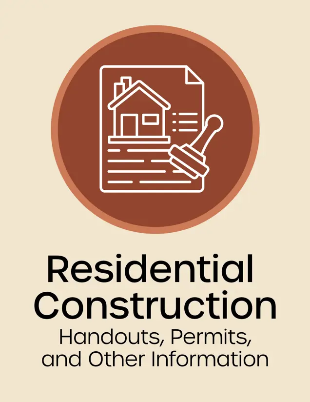 Residential Construct, document with residential building, stamp on the side, opens in new window