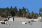 Concrete Skate Park on clear summer day