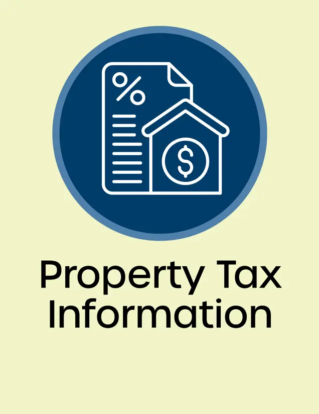 Property Taxes Icon House outline with a percentage sign Opens in new window