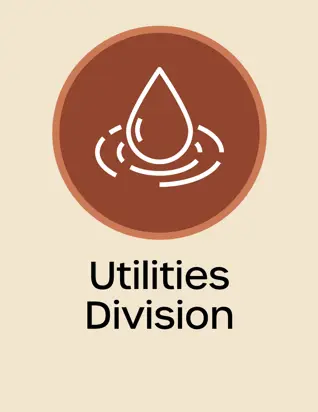 Utilities Division icon, Water droplet, opens in new window