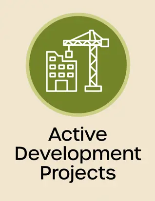 Active Development Projects button crane beside a building Opens in new window