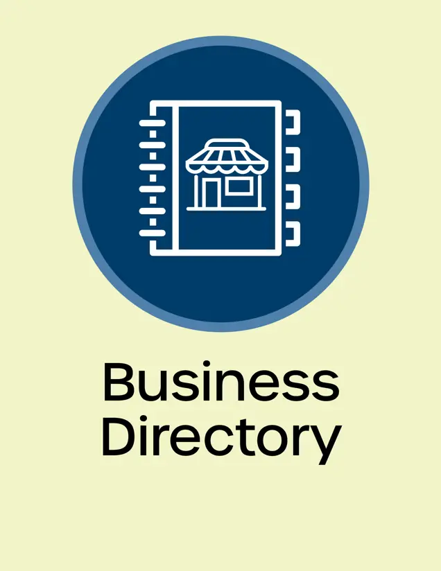 Business Directory Icon Contact book with business on the cover Opens in new window