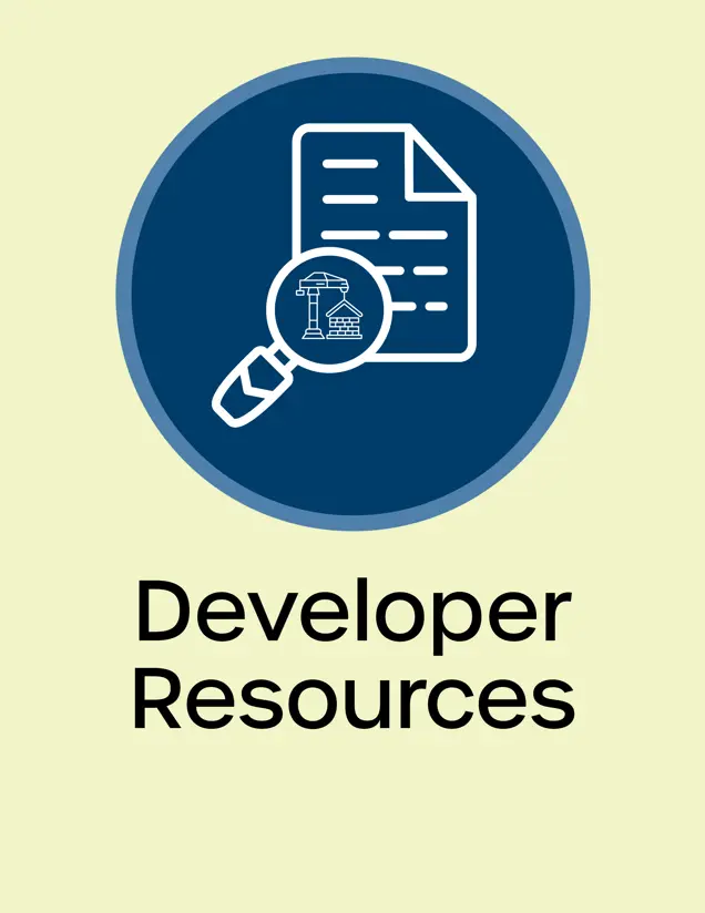 Developer Resources Icon sheet of paper with magnifying glass Opens in new window