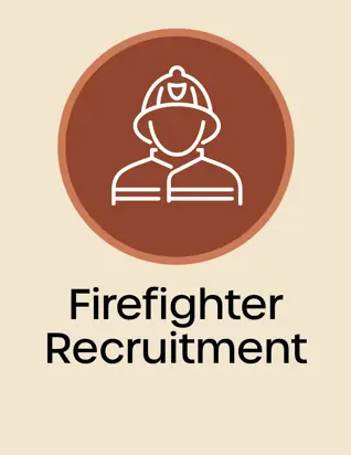 Fire Recruitment outline of a firefighter Opens in new window