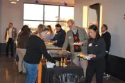 Breakfast line of people at EDA Breakfast 2026