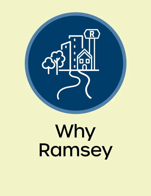 Why Ramsey Icon Outline of a city skyline Opens in new window