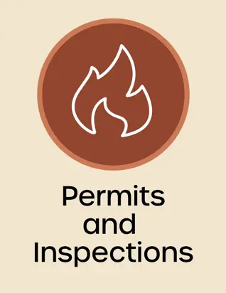 Fire Permits button outline of flames Opens in new window